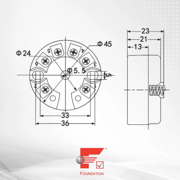Transmissor de Temperatura Fieldbus TT106F