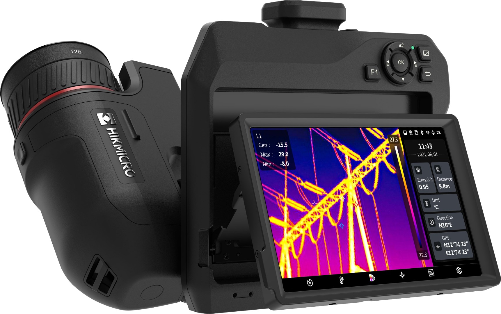 Câmera de imagem térmica com design articulado HikMicro SP60 e SP60H
