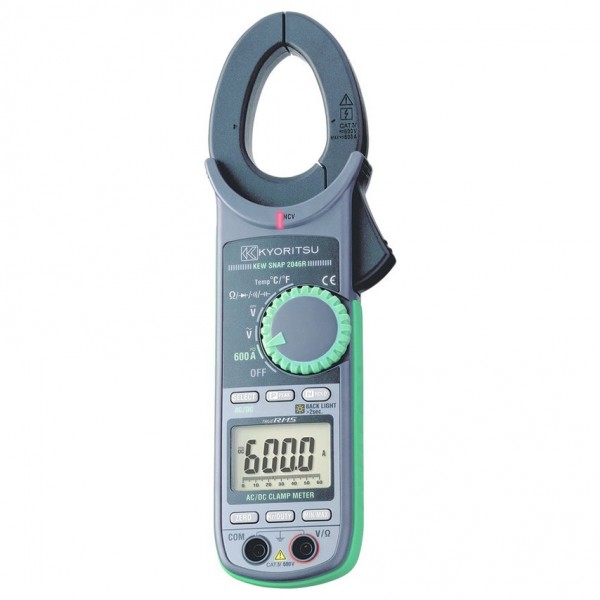 Alicate Amperímetro Digital CA/CC True RMS Kyoritsu 2046R, 600A/600V Alicate Amperímetro Digital CA/CC True RMS Kyoritsu 2046R, 600A/600V
