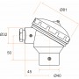 Cabeçote para termopares KNE de Alumínio