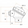 Cabeçote para termopar pequeno KSC (alumínio)
