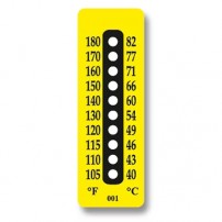 Etiquetas de Temperatura não Reversíveis com 10 Intervalos de Temperatura