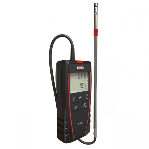 Termo Anemômetro sonda de fio quente VT 110 / VT 115 Termo Anemômetro sonda de fio quente VT 110 / VT 115