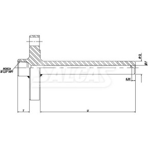 Poço Termométrico com flange