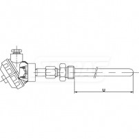 Termopar Convencional com Tubo Metálico e Rosca Móvel