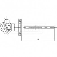 Termopar Convencional com Tubo Cerâmico e Flange Ajustável