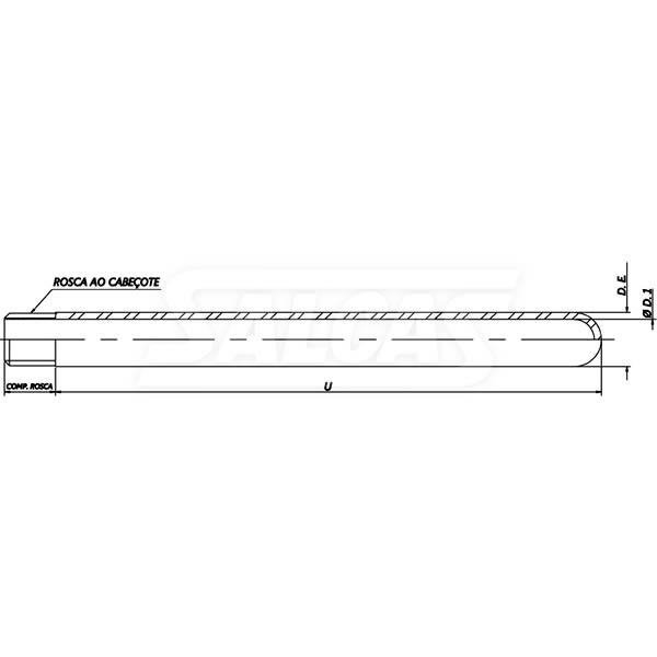 Tubo de Proteção Metálico para Termopar Tubo de Proteção Metálico para Termopar