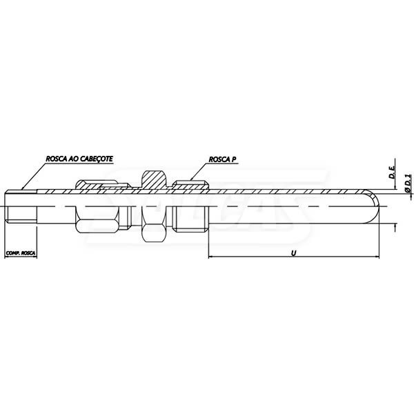 Tubo de Proteção Metálico para Termopar Tubo de Proteção Metálico para Termopar